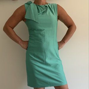 Ironi Turquoise Pencil Dress with Bow Detail